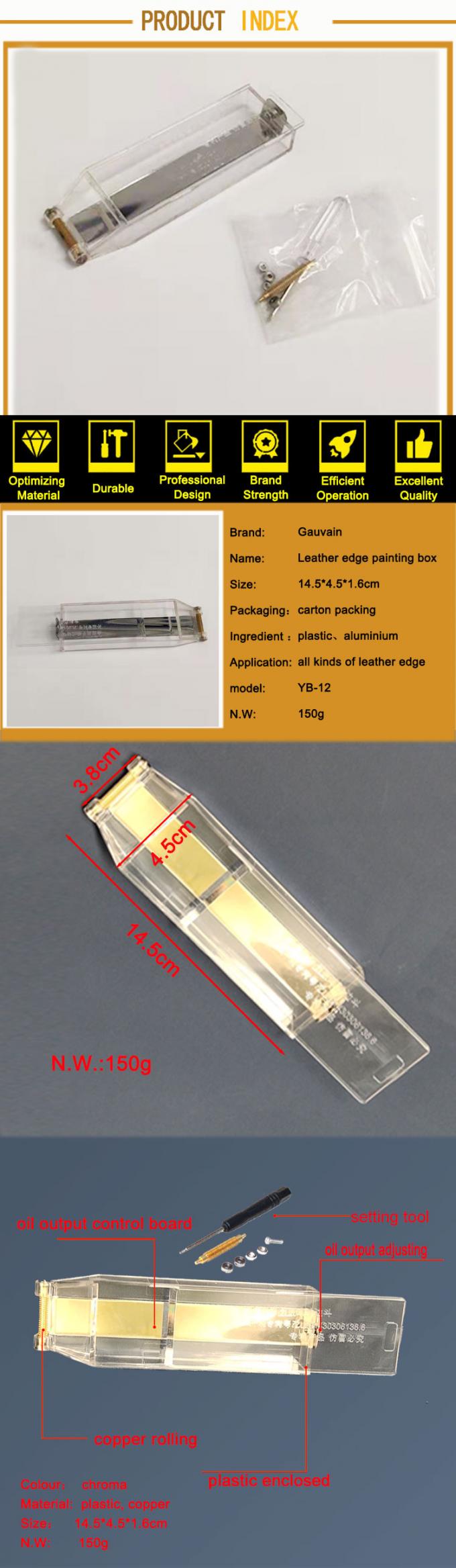 Penna a rullo per il trattamento dell'inchiostro dei bordi Strumenti per la tintura dei bordi trasparenti sigillati in mano per bordi in pelle 6