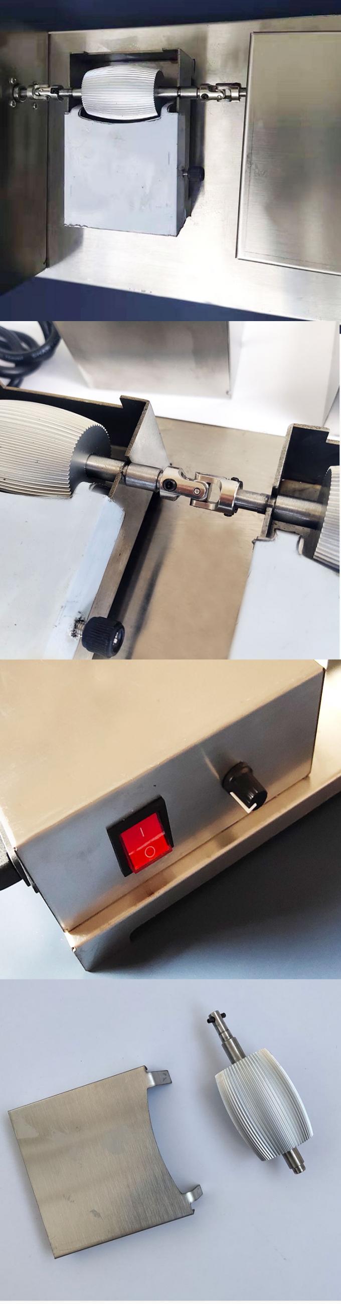 Macchina elettrica a doppio rulli per la tintura di bordi in cuoio per sacchetti a cintura 8