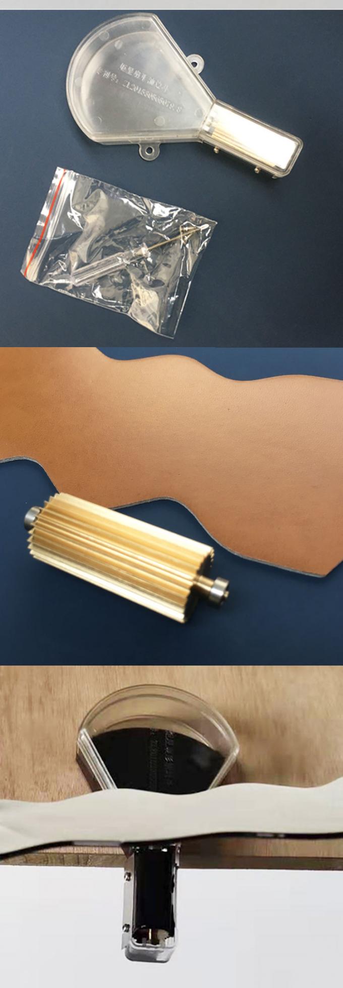Strumento di verniciatura a forma di ventaglio, macchina da colorare a bordo di pelle irregolare per borse cinture portafogli 10