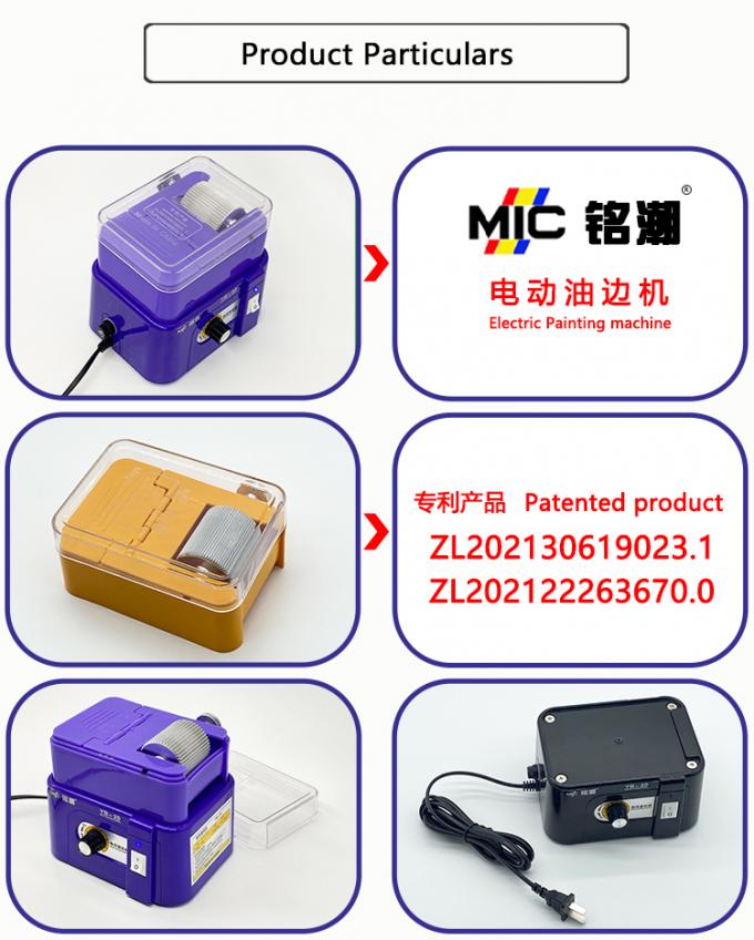 Macchina per tintura di bordi in pelle di grande capacità a velocità regolabile elettrica Macchinari per verniciatura di finitura di bordi in PVC PU in pelle 16