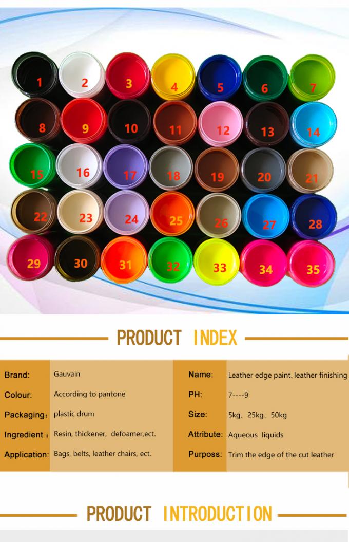 Polyurethane a base d'acqua Glitter Leather Edge Paint Liquid Coating for Furniture Leather Belts Bags Straps Shoe Uppers 2