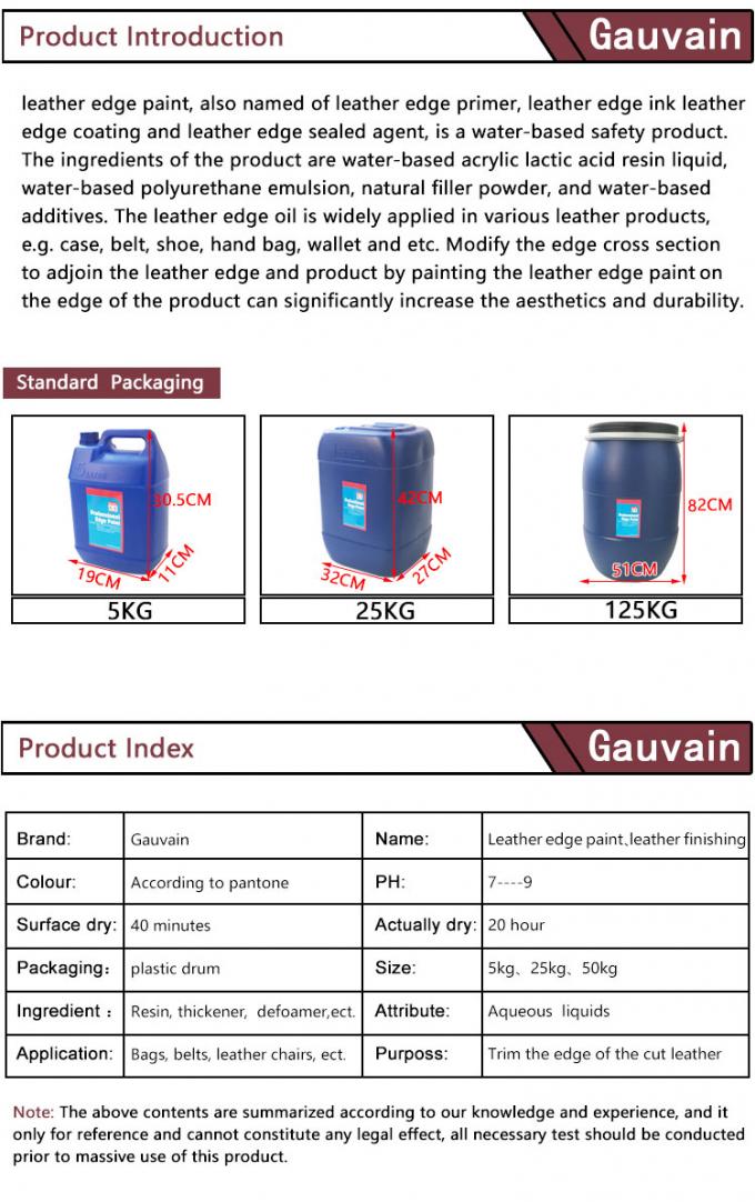 Factory Sale Shine Leather Paint with Color, Acrylic Glitter Edge Colorant for Leather Bags Belts Menus 2