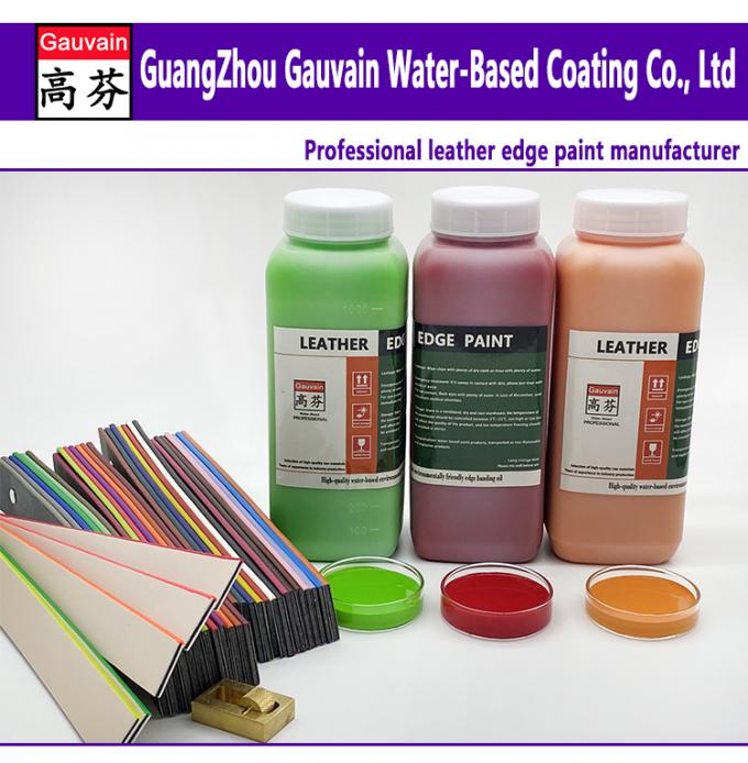Vernice a bordo in pelle ad alta lucentezza a base d'acqua Pigmento di rivestimento anti-fessurazione per borse e scarpe Vernice a bordo colorata 0