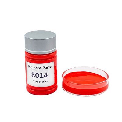 Fabbrica di forniture a base d'acqua scariet fluorescente tintura pigmento di colore pasta per rivestimento serigrafia di seta